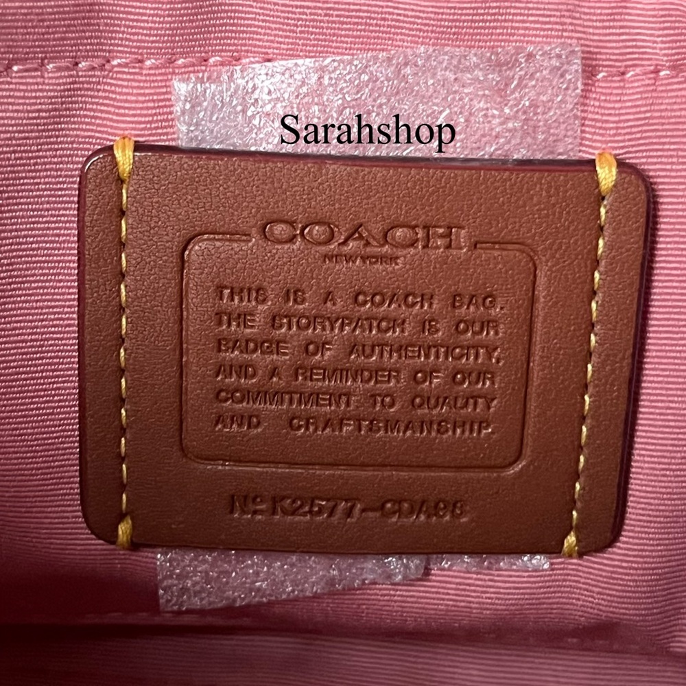 ✅Coach Teri Shoulder Bag In Signature Leather With Heart Charm - Picture 12 of 13